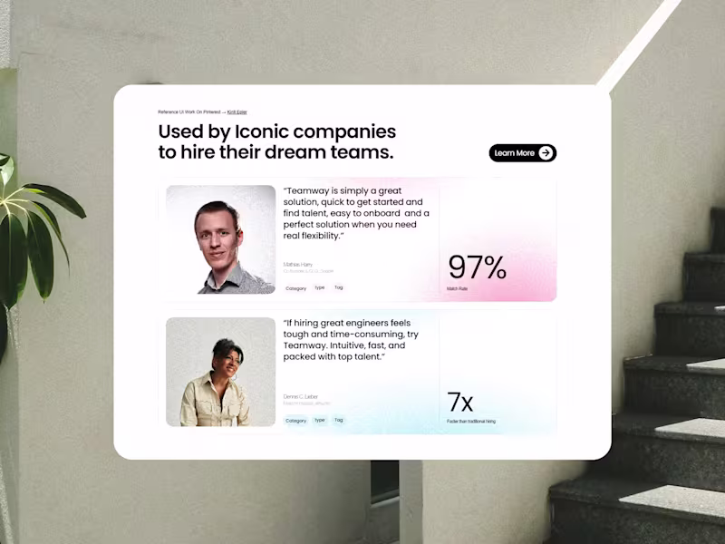 Cover image for 2 Rows Testimonials Sections - Web Redesign