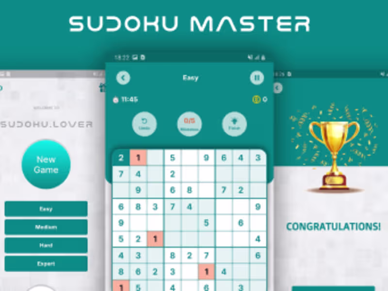 Cover image for Sudoku Lover — Mobile Game UI/UX Design