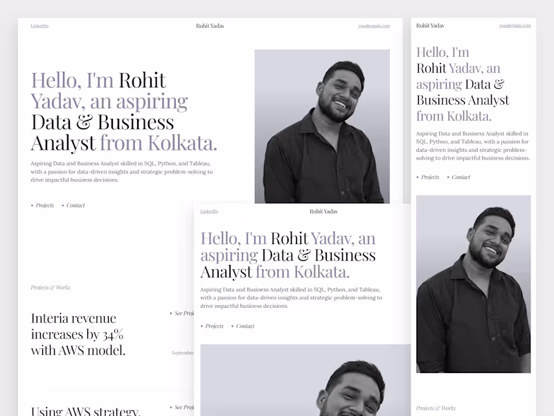 Cover image for Elegant & Minimal Portfolio on Framer