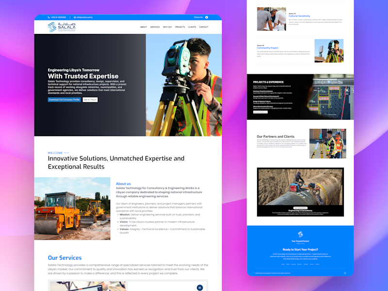 Cover image for Salala Technology Landing Page Design