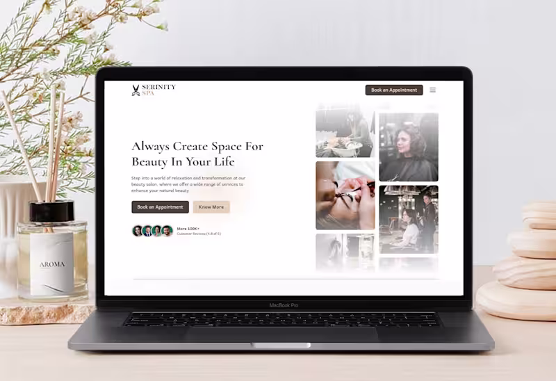 Cover image for Serenity Spa Website Design