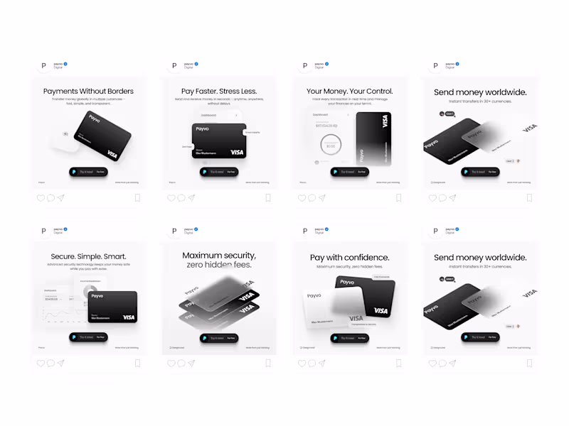 Cover image for Fintech ad design concepts.