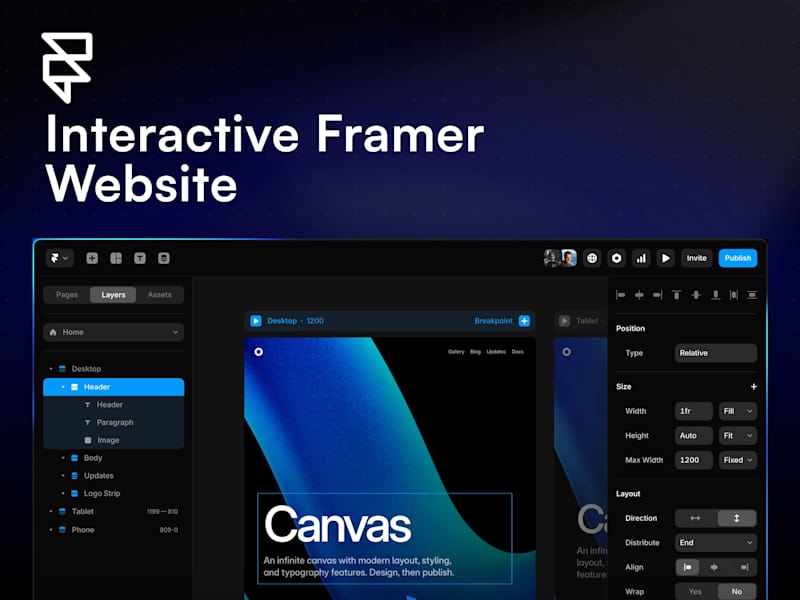 Cover image for Get a stunning, responsive, and interactive Framer website.