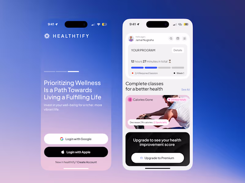Cover image for Healthtify Health App UX Design