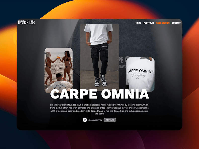 Cover image for 3D Wix Studio website for Lorak Films