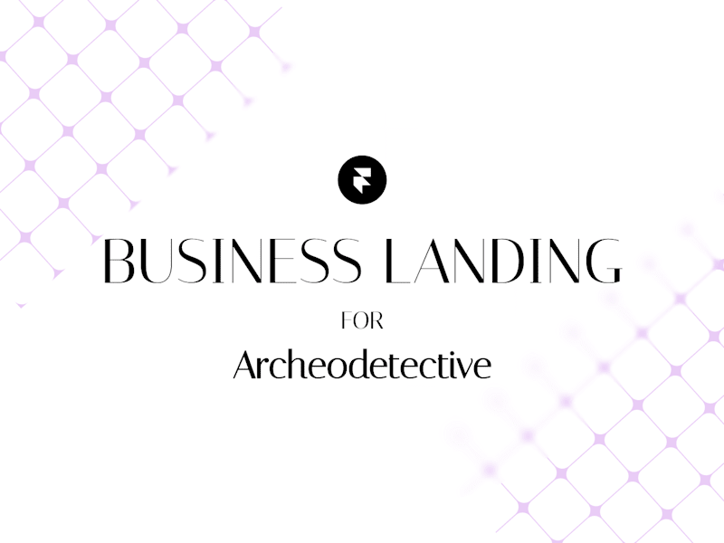 Cover image for Business Landing Page for Archeodetective