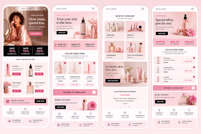Cover image for High-Converting Beauty Email Design for E-commerce Brand