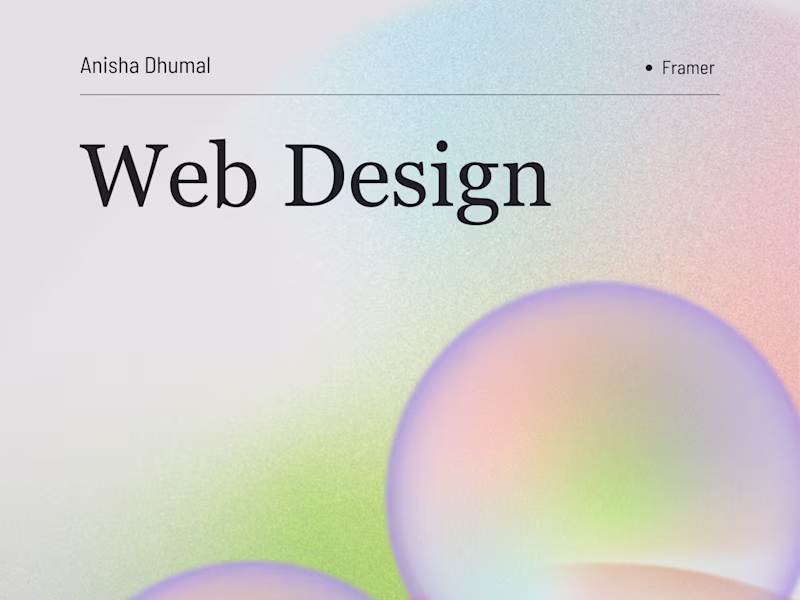 Cover image for Framer Website Design