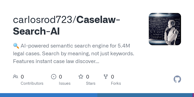 Cover image for CaseLaw AI: Advanced Legal Research Platform Development