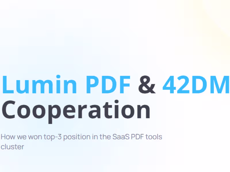 Cover image for Lumin PDF Success Story