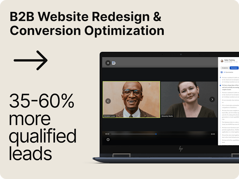 Cover image for B2B Website Redesign & Conversion Optimization