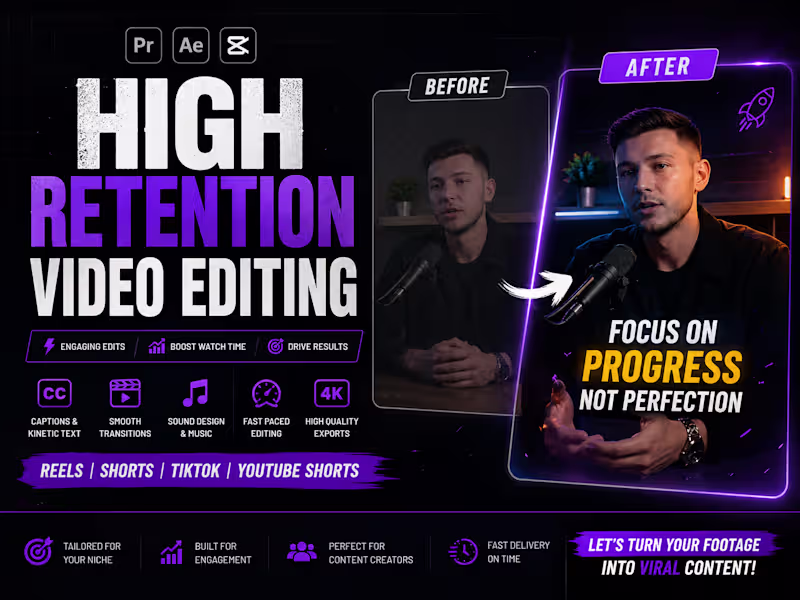 Cover image for Short Form Video Editing for Reels, Shorts & TikTok