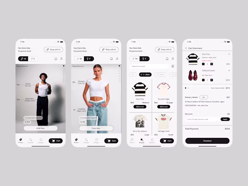 Cover image for Haso Mobile Shopping App Design