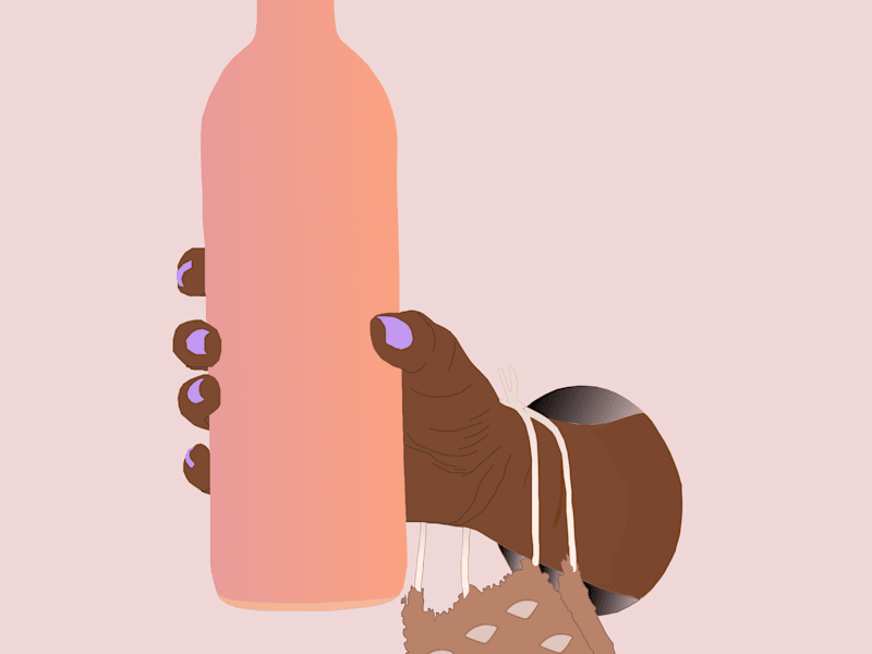 Cover image for A bottle held by a hand