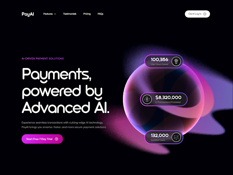 Cover image for PayAI - Figma Design + Framer Development