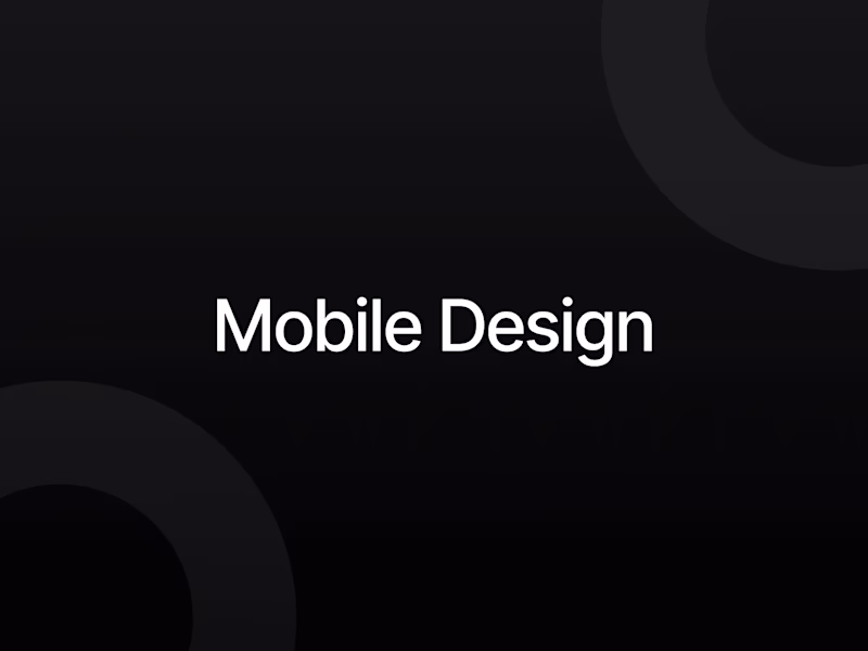 Cover image for Mobile Design