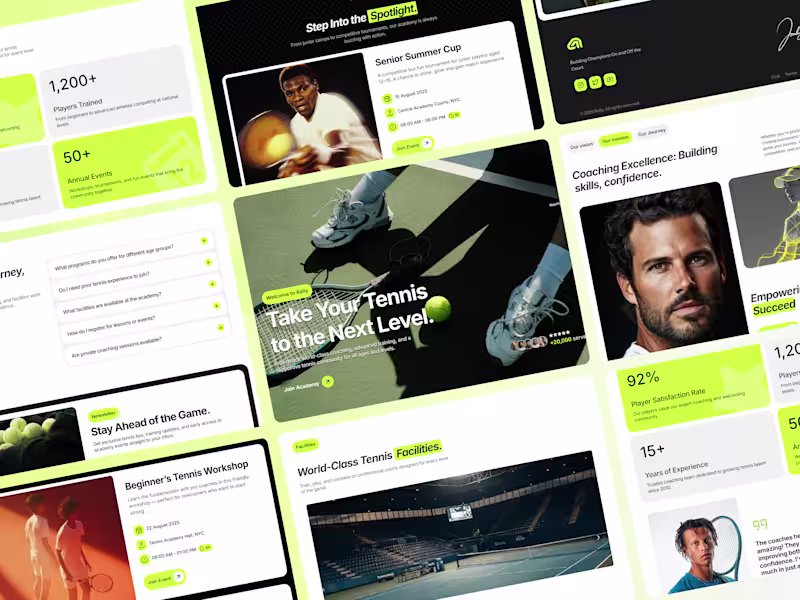 Cover image for Tennis Academy Website Design and Development.