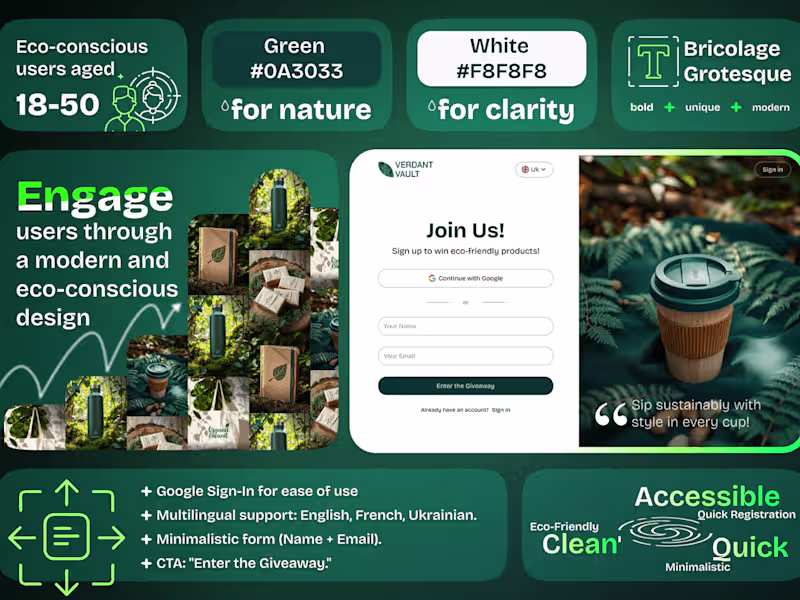 Cover image for Figma-Driven Eco-Friendly SignUp Page