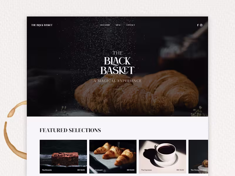 Cover image for Cafe Landing Page