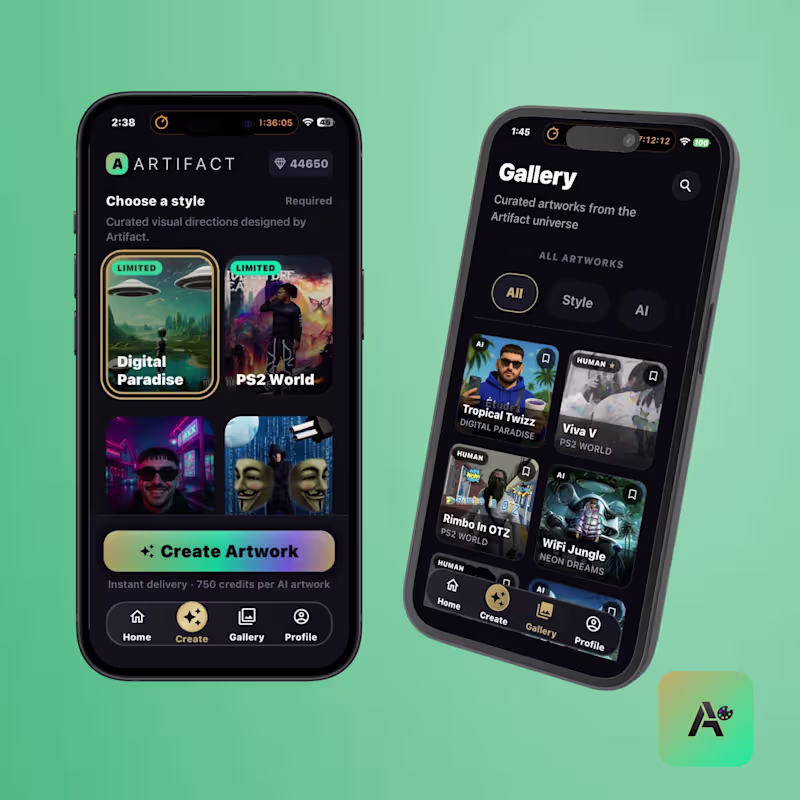 Cover image for Artifact App - Mockups