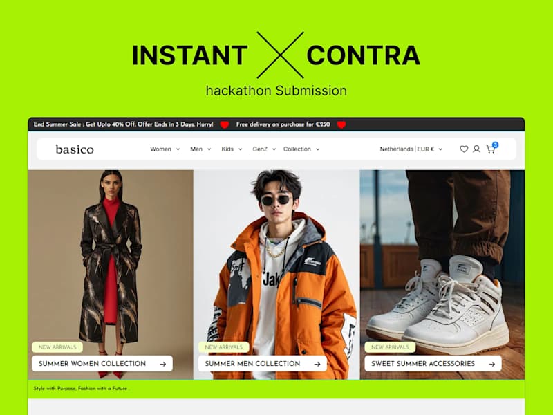Cover image for Homepage Design for Basico: A Minimal Fashion Brand