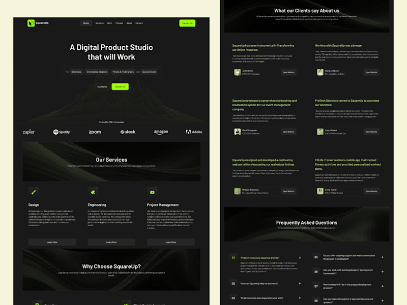 Cover image for Responsive Website Development for Square Up Agency