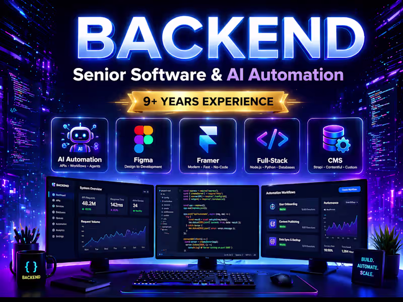Cover image for Backend Development & API Engineering