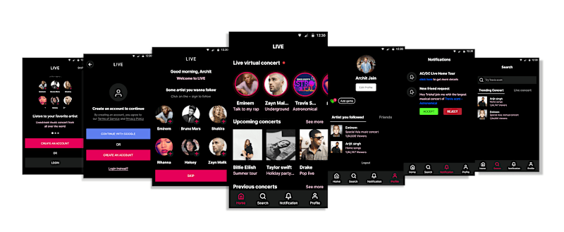 Cover image for Livestream music concert app — a UI/UX case study