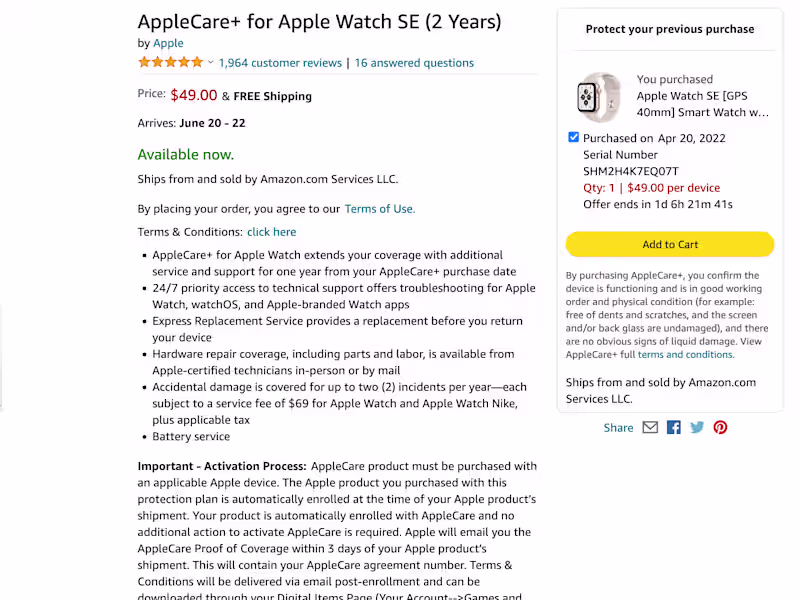 Cover image for Purchase AppleCare+ For Your Apple Products