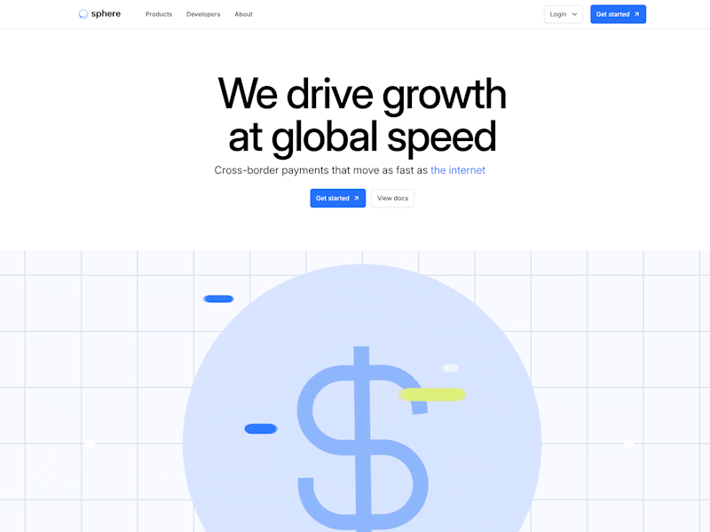 Cover image for Spherepay design system & Webflow development