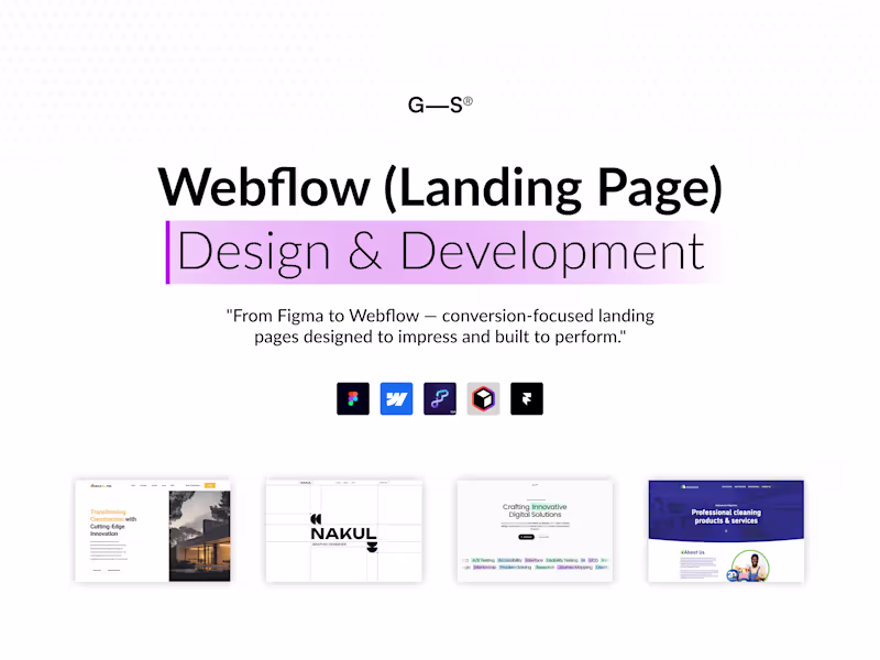 Cover image for Webflow - Landing Page Design & Development