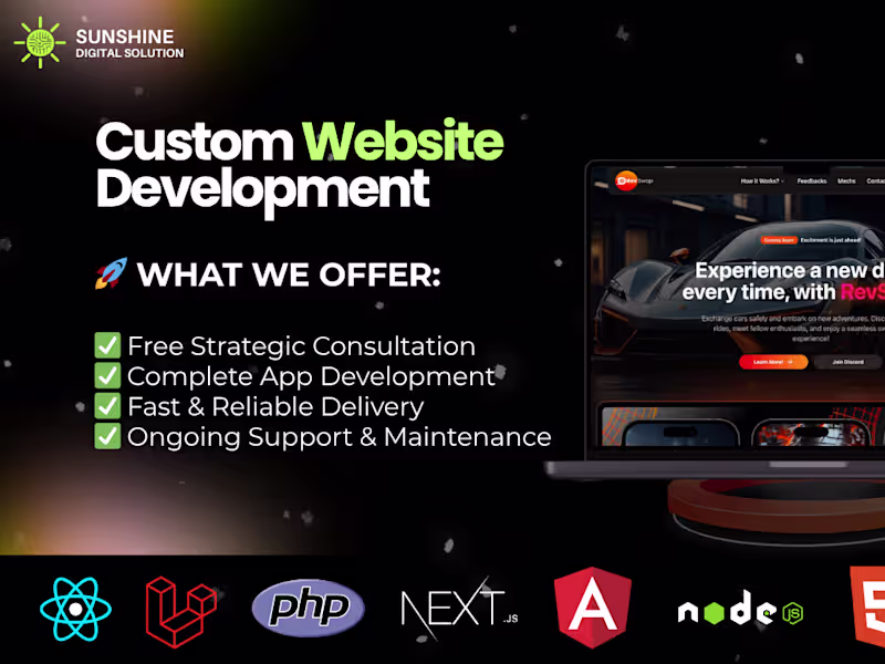 Cover image for Custom Website & Web Application Development