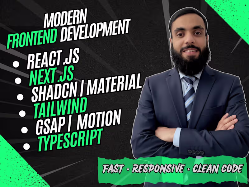 Cover image for Frontend Web Development (React.js, Next.js, Tailwind CSS)