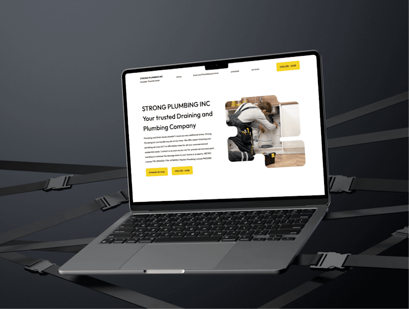 Cover image for Strong Plumbing INC. website redesign