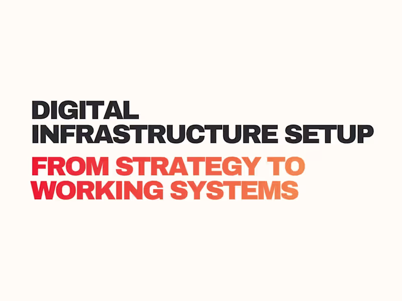 Cover image for Digital Infrastructure Setup