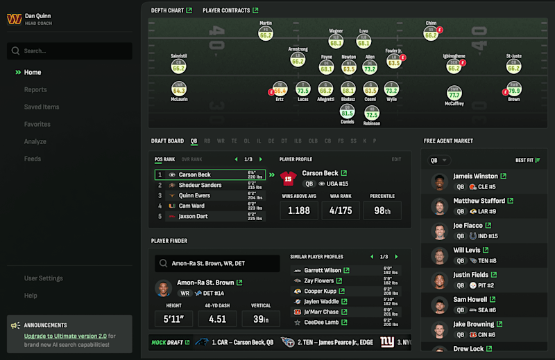Cover image for Football Gameplanning Dashboard