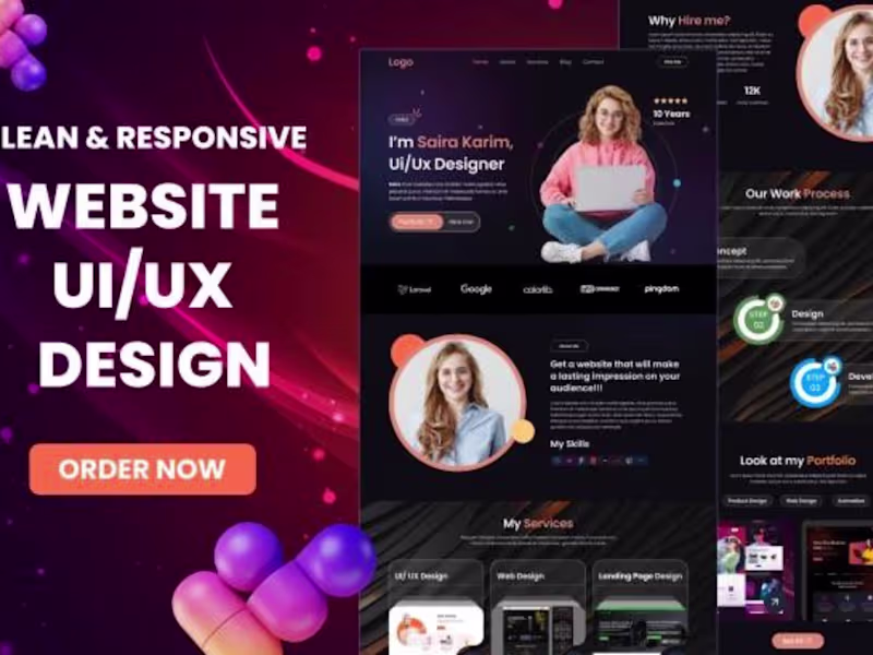 Cover image for I will do figma website design, website ui ux design,