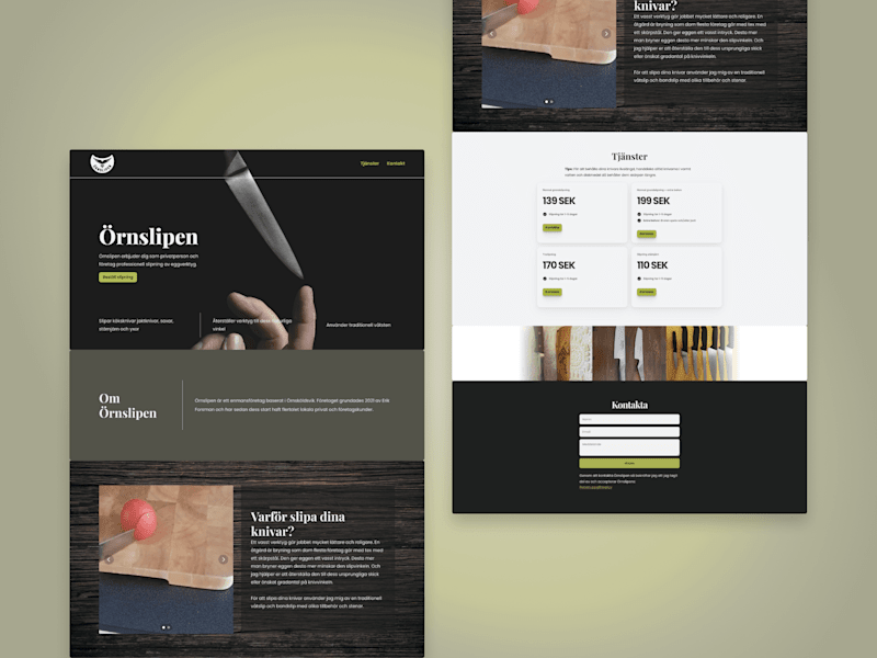 Cover image for Web Design for Örnslipen