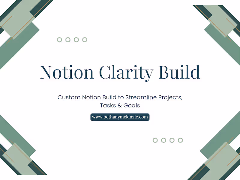 Cover image for Notion Clarity Build