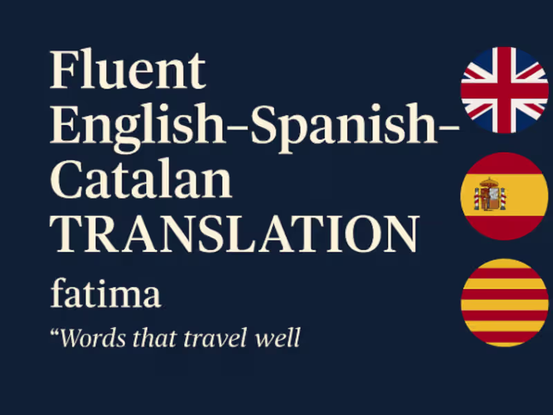 Cover image for Trilingual Translation: English | Spanish | Catalan