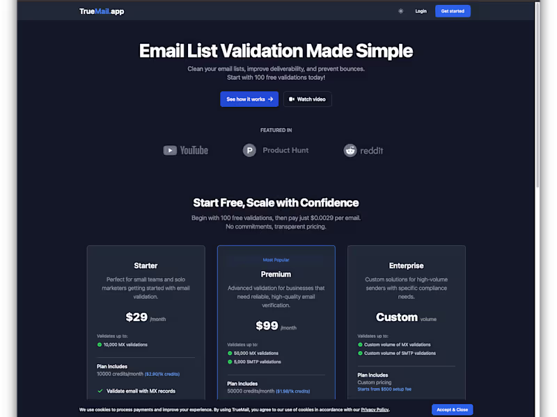 Cover image for TrueMail | Email List Validation Made Simple