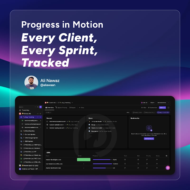 Cover image for Streamlined Project Management with ClickUp for Drip Designs