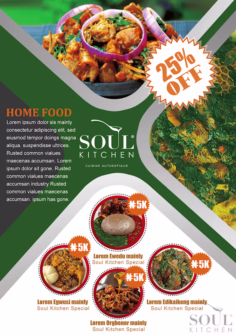 Cover image for African Restaurant Flyer :: Behance