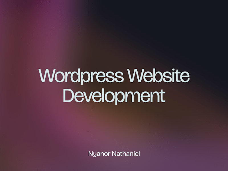 Cover image for Wordpress Website Design
