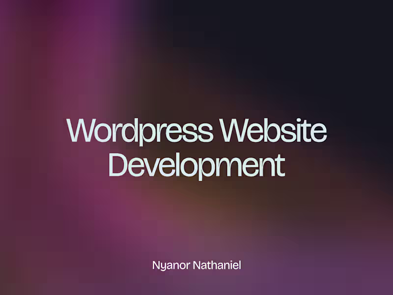 Cover image for Wordpress Website Design