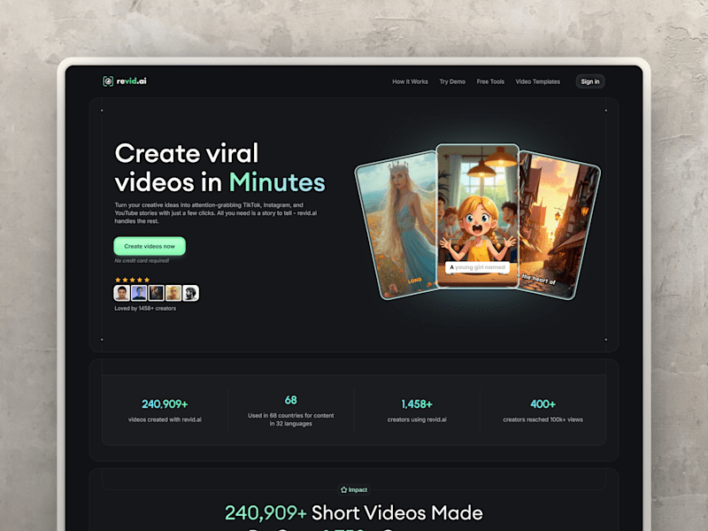 Cover image for Revid AI - Web Design