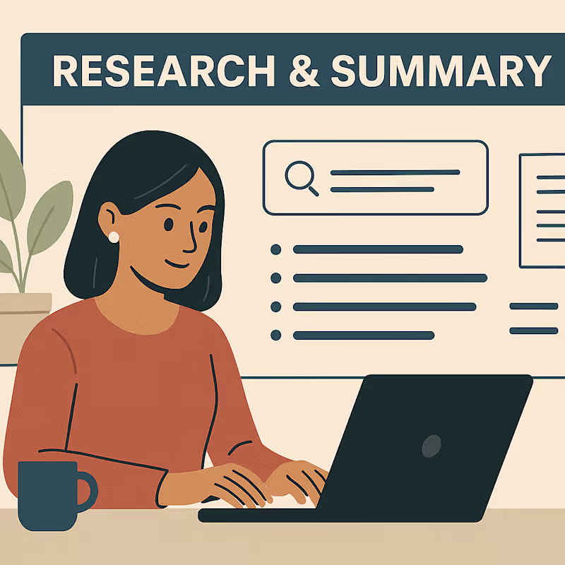 Cover image for Research & Summary Services | Clear, Concise, and Insightful