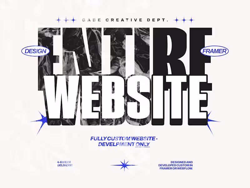 Cover image for Entire Website: Development ONLY