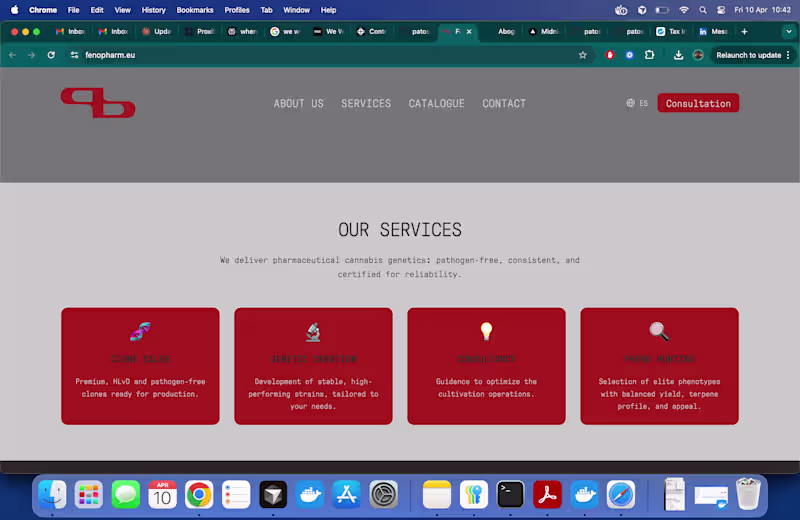Cover image for https://fenopharm.eu/  Website w. Firebase