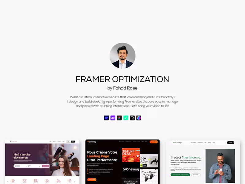 Cover image for Framer • Website Optimization